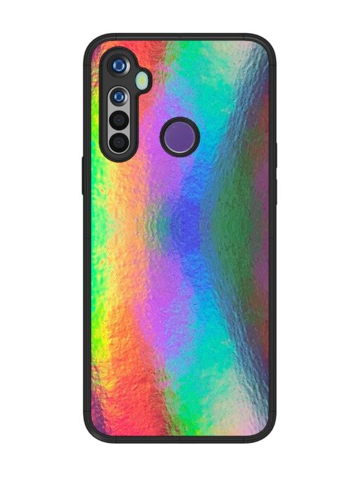 Colorful Holographic Background Glossy Metal TPU Phone Cover for Realme 5