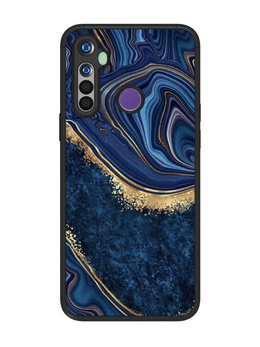 Abstract Background Blue Glossy Metal TPU Phone Cover for Realme 5 Zapvi