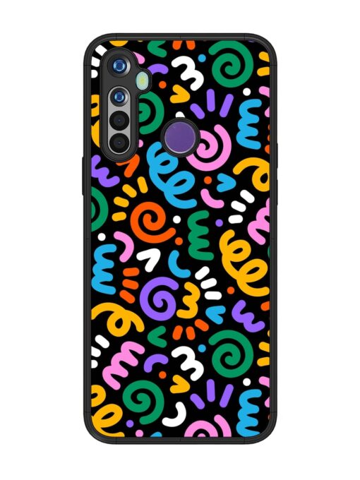 Colorful Seamless Vector Glossy Metal Phone Cover for Realme 5 Zapvi