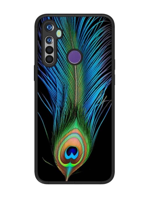 Peacock Feather Glossy Metal TPU Phone Cover for Realme 5 Zapvi