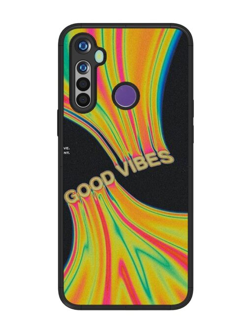 Good Vibes Glossy Metal Phone Cover for Realme 5 Zapvi