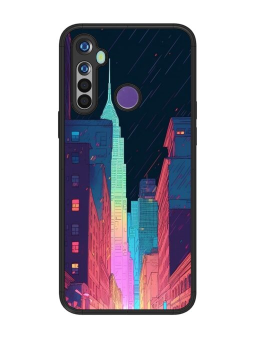 Minimal City Art Glossy Metal Phone Cover for Realme 5 Zapvi