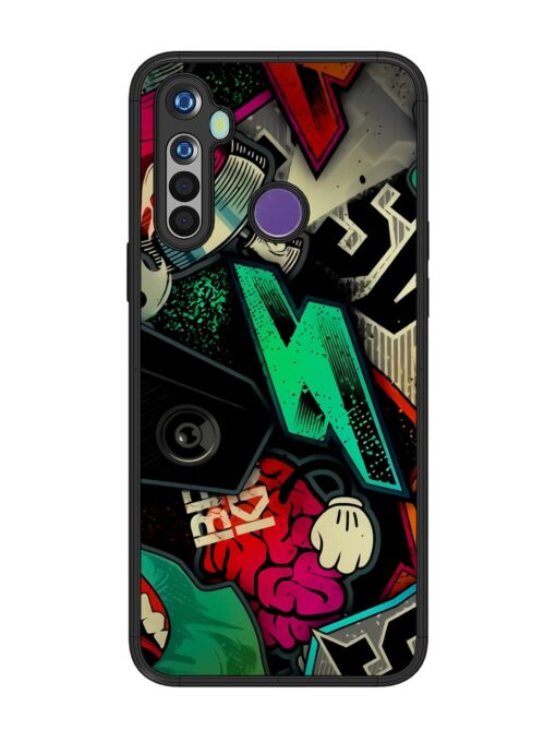 Graffiti Art Glossy Metal Phone Cover for Realme 5 Zapvi