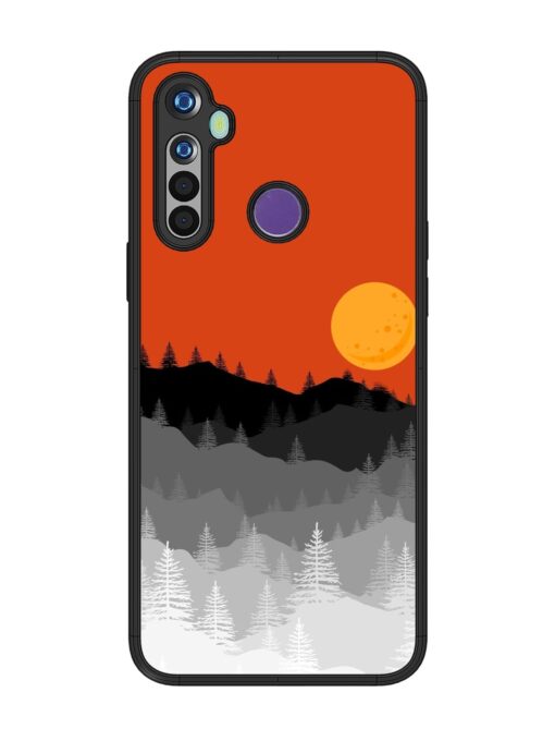 Mountain Lofi Sun Glossy Metal Phone Cover for Realme 5 Zapvi