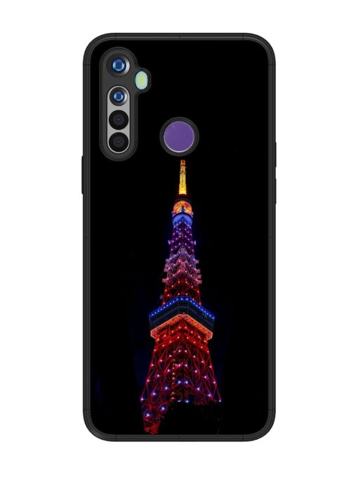 Eiffel Tower Night View Glossy Metal Phone Cover for Realme 5 Zapvi