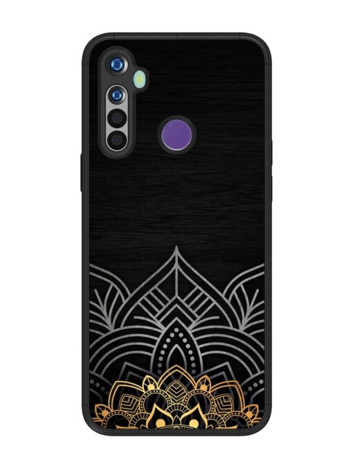 Decorative Golden Pattern Glossy Metal Phone Cover for Realme 5 Zapvi