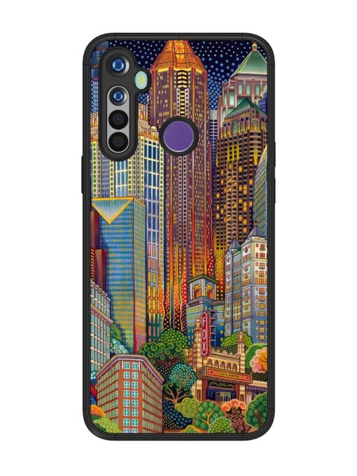 Cityscapes Art Glossy Metal Phone Cover for Realme 5 Zapvi