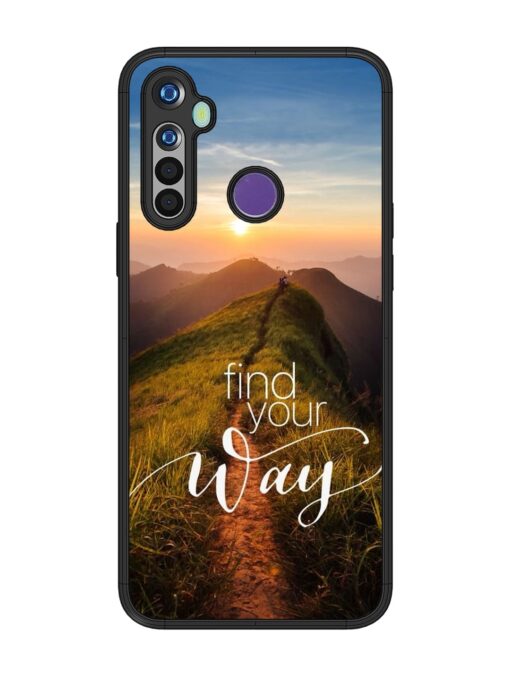 Find Your Way Glossy Metal Phone Cover for Realme 5 Zapvi