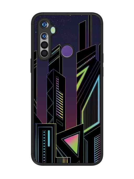 Neon Dreamscape Glossy Metal Phone Cover for Realme 5 Zapvi