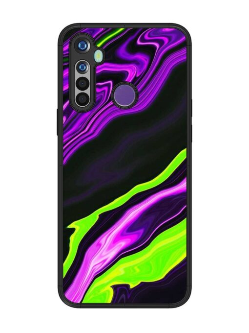 Bright Fluid Violet Glossy Metal Phone Cover for Realme 5I