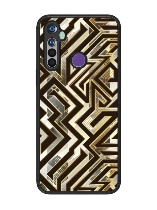 Technology Geometric Seamless Glossy Metal Phone Cover for Realme 5I Zapvi