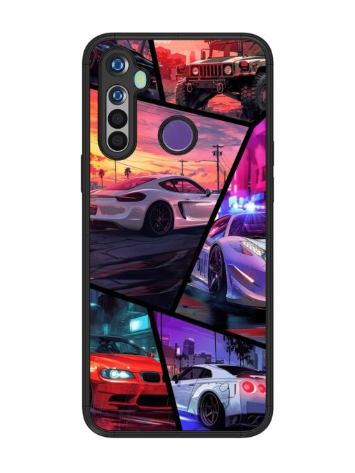 Ride In Pixels Glossy Metal Phone Cover for Realme 5I