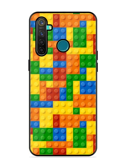 Building Blocks Glossy Metal TPU Phone Cover for Realme 5 Pro Zapvi