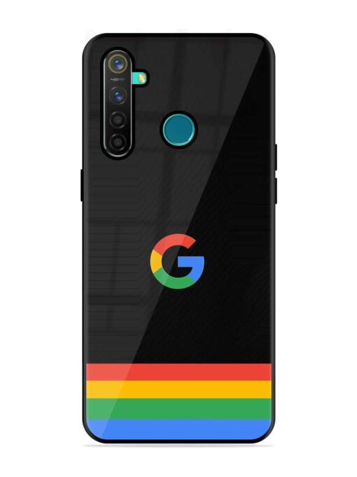 Google Logo Art Glossy Metal Phone Cover for Realme 5 Pro