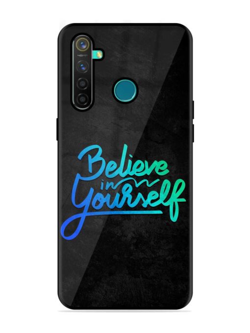 Believe In Yourself Glossy Metal Phone Cover for Realme 5 Pro Zapvi