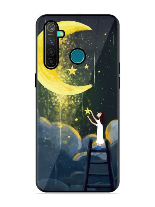 Moonlight Healing Night Illustration Glossy Metal TPU Phone Cover for Realme 5 Pro Zapvi