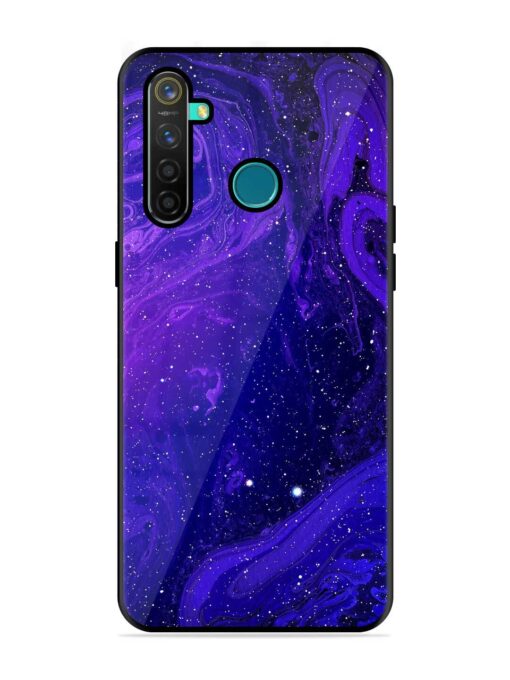 Galaxy Acrylic Abstract Art Glossy Metal Phone Cover for Realme 5 Pro Zapvi