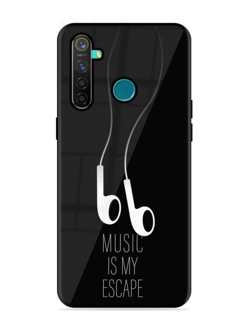 Music Is My Escape Glossy Metal Phone Cover for Realme 5 Pro