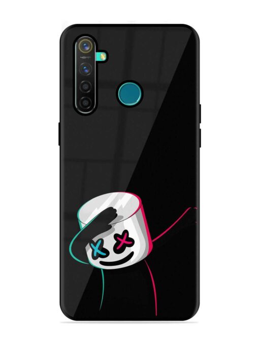 Black Marshmallow Glossy Metal Phone Cover for Realme 5 Pro