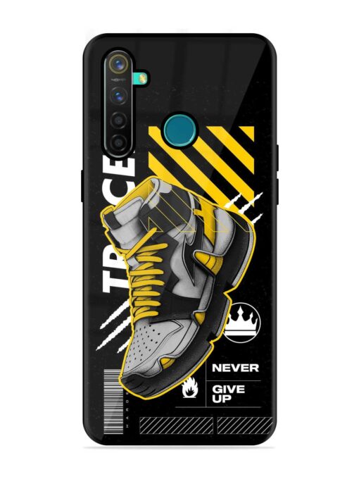 Shoe Background Glossy Metal Phone Cover for Realme 5 Pro Zapvi