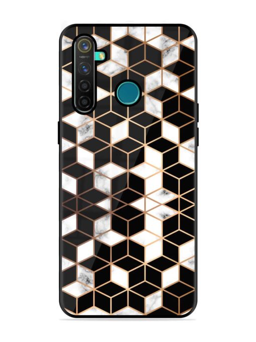 Vector Marble Texture Glossy Metal Phone Cover for Realme 5 Pro