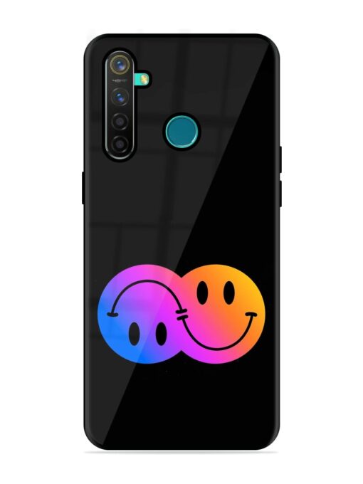 Gradient Smile Art Glossy Metal TPU Phone Cover for Realme 5 Pro