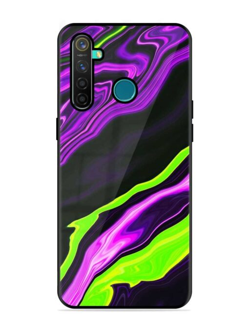 Bright Fluid Violet Glossy Metal Phone Cover for Realme 5 Pro