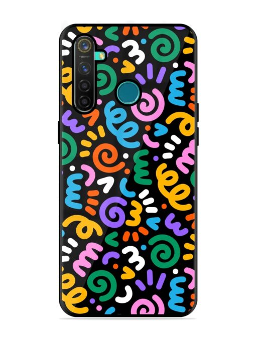 Colorful Seamless Vector Glossy Metal Phone Cover for Realme 5 Pro Zapvi