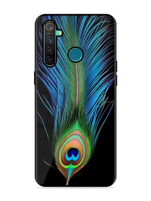 Peacock Feather Glossy Metal TPU Phone Cover for Realme 5 Pro