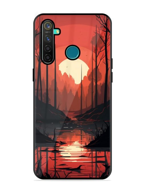 Natural Landscape Glossy Metal Phone Cover for Realme 5 Pro