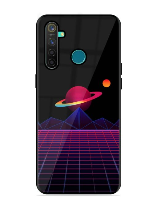 Wave Aesthetic Glossy Metal Phone Cover for Realme 5 Pro