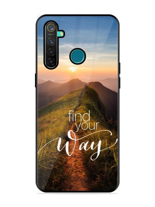 Find Your Way Glossy Metal Phone Cover for Realme 5 Pro Zapvi