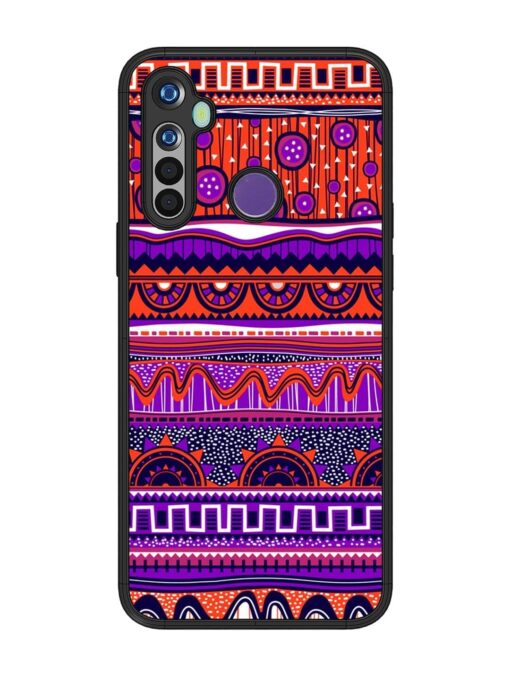 Ethnic Seamless Pattern Glossy Metal TPU Phone Cover for Realme 5S Zapvi