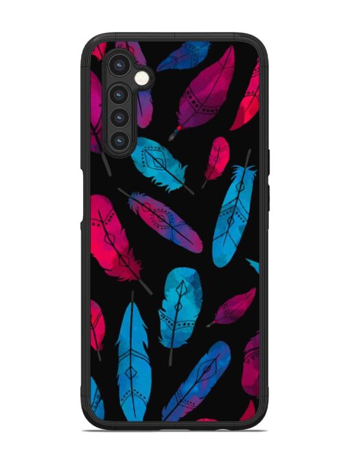 Feather Art Glossy Metal Phone Cover for Realme 6 Zapvi