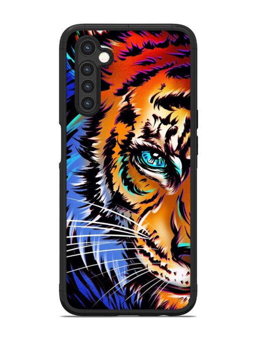 Colorful Lion Art Glossy Metal Phone Cover for Realme 6 Zapvi