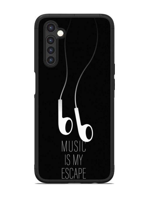 Music Is My Escape Glossy Metal Phone Cover for Realme 6 Zapvi