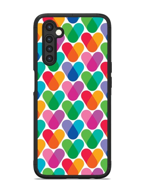 Overlapping Colors Colorful Glossy Metal TPU Phone Cover for Realme 6 Zapvi