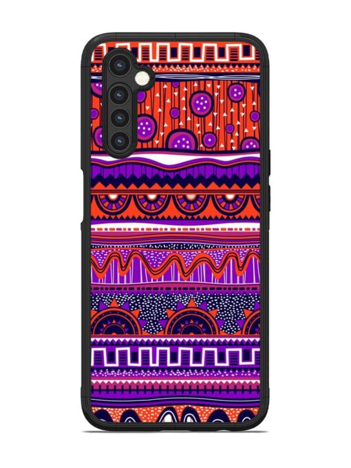 Ethnic Seamless Pattern Glossy Metal TPU Phone Cover for Realme 6