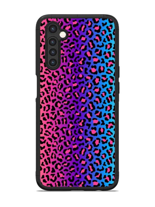 Colorful Leopard Seamless Glossy Metal Phone Cover for Realme 6 Zapvi