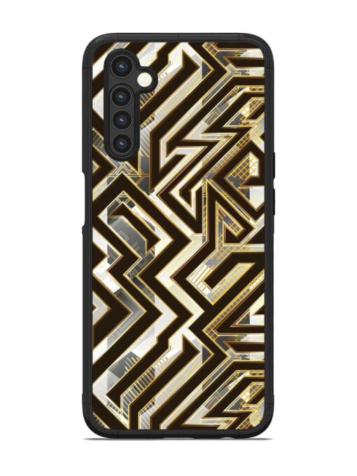 Technology Geometric Seamless Glossy Metal Phone Cover for Realme 6 Zapvi