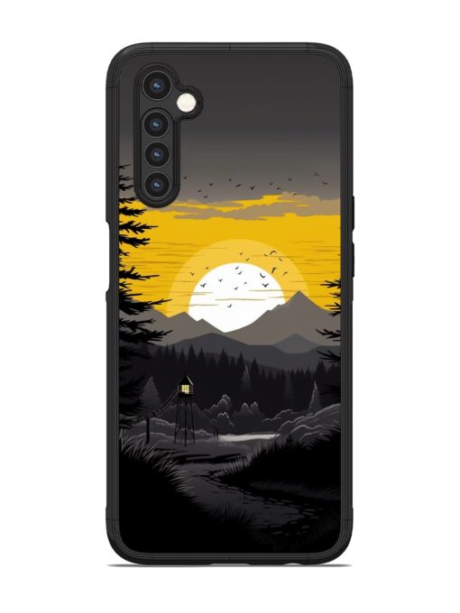 Sunset Vector Glossy Metal Phone Cover for Realme 6 Zapvi