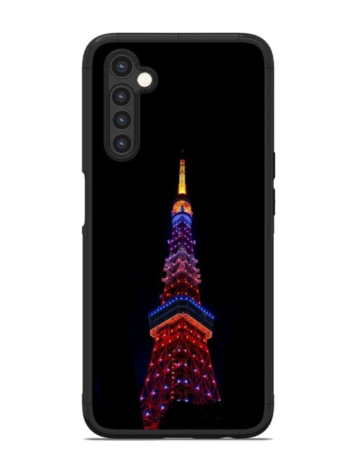 Eiffel Tower Night View Glossy Metal Phone Cover for Realme 6 Zapvi