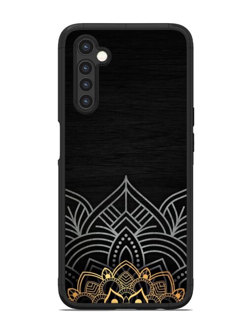 Decorative Golden Pattern Glossy Metal Phone Cover for Realme 6 Zapvi