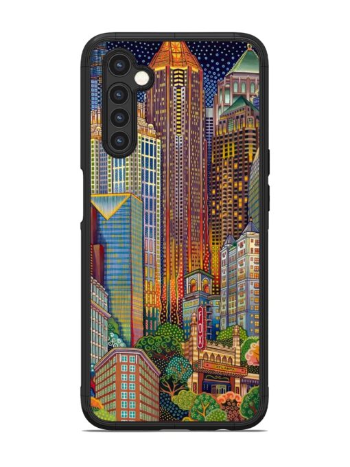 Cityscapes Art Glossy Metal Phone Cover for Realme 6