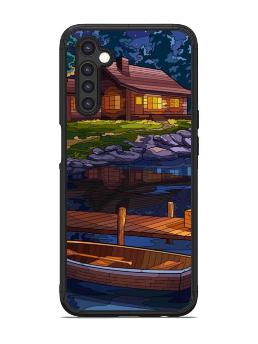 Village Night Scene Glossy Metal Phone Cover for Realme 6 Zapvi