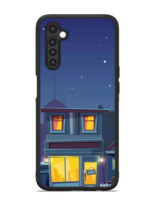 Vector Night House Glossy Metal Phone Cover for Realme 6