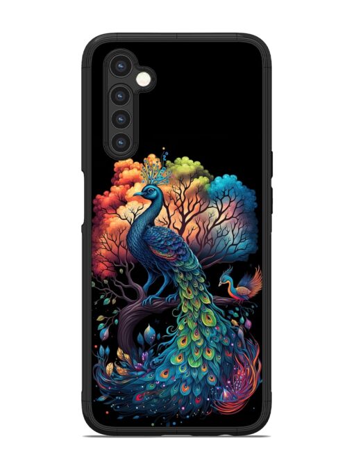 Peacock Tree Art Glossy Metal Phone Cover for Realme 6 Zapvi