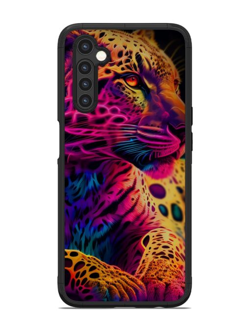 Leopard Art Glossy Metal Phone Cover for Realme 6