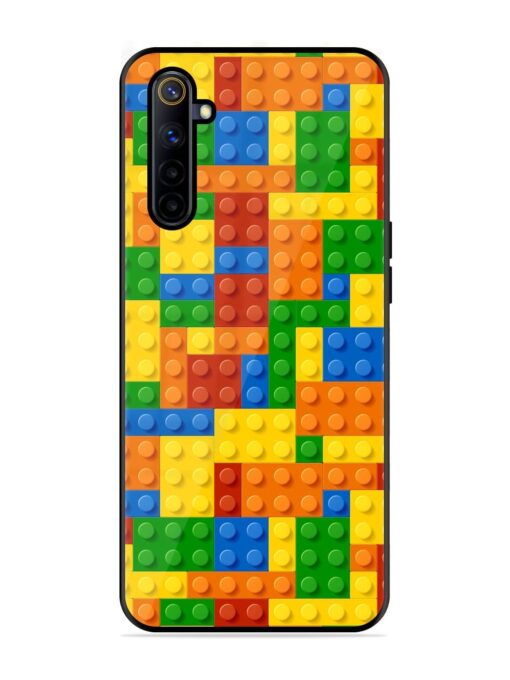 Building Blocks Glossy Metal TPU Phone Cover for Realme 6I Zapvi