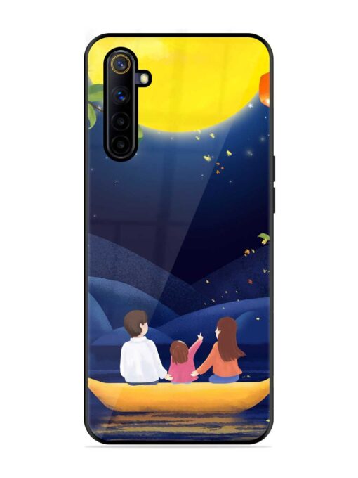 Happy Family And Beautiful View Glossy Metal Phone Cover for Realme 6I Zapvi